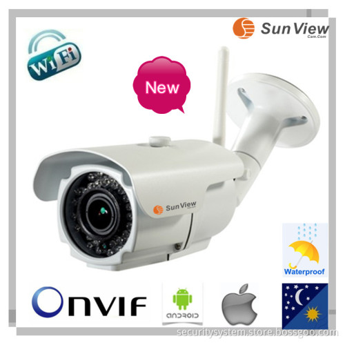 SunView SV-B13VLWS-POE 960P WIFI free P2P waterproof varifocal lens security IP Camera